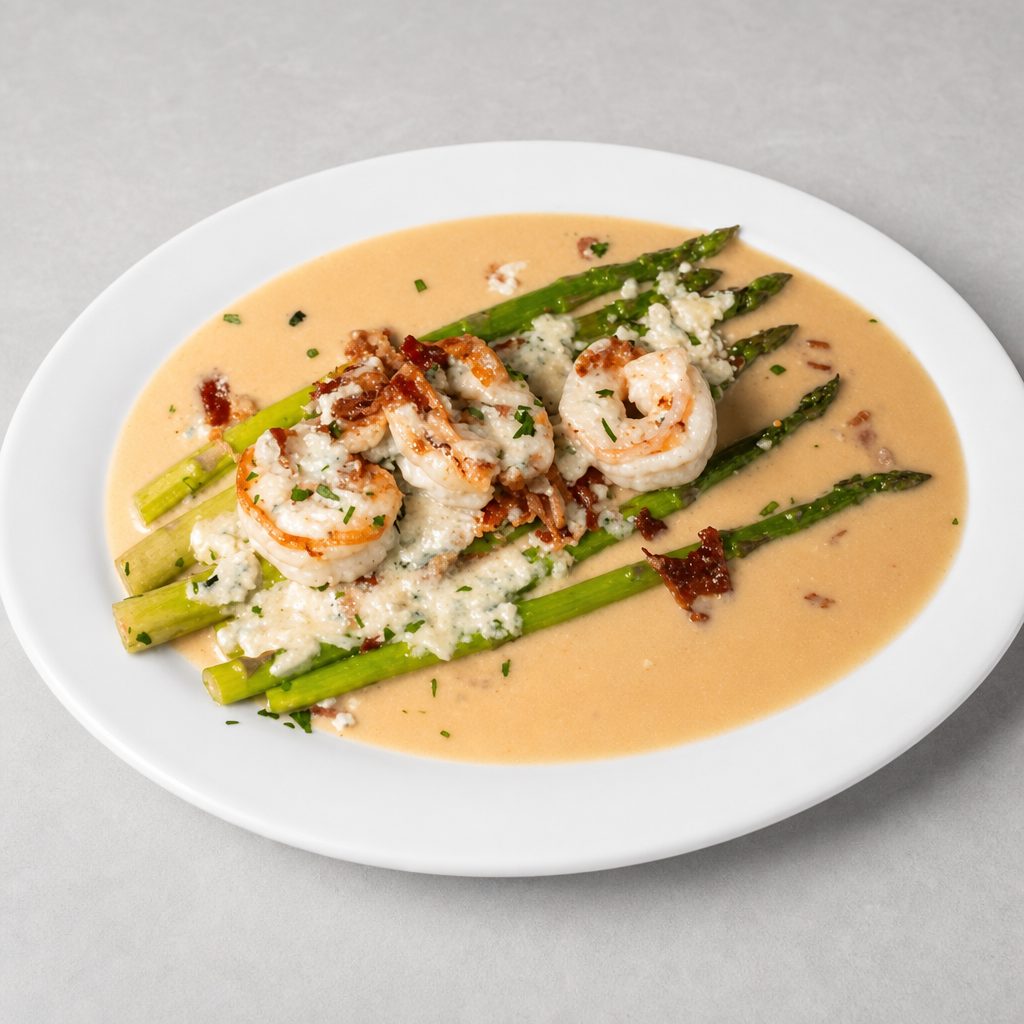 Shrimp, Bacon & Gorgonzola.