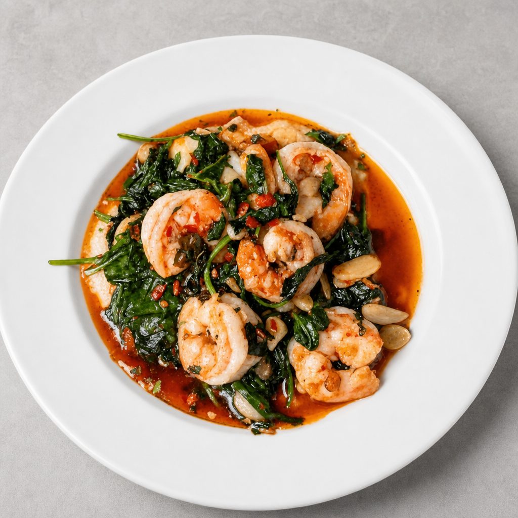 Spicy Garlic Shrimp.