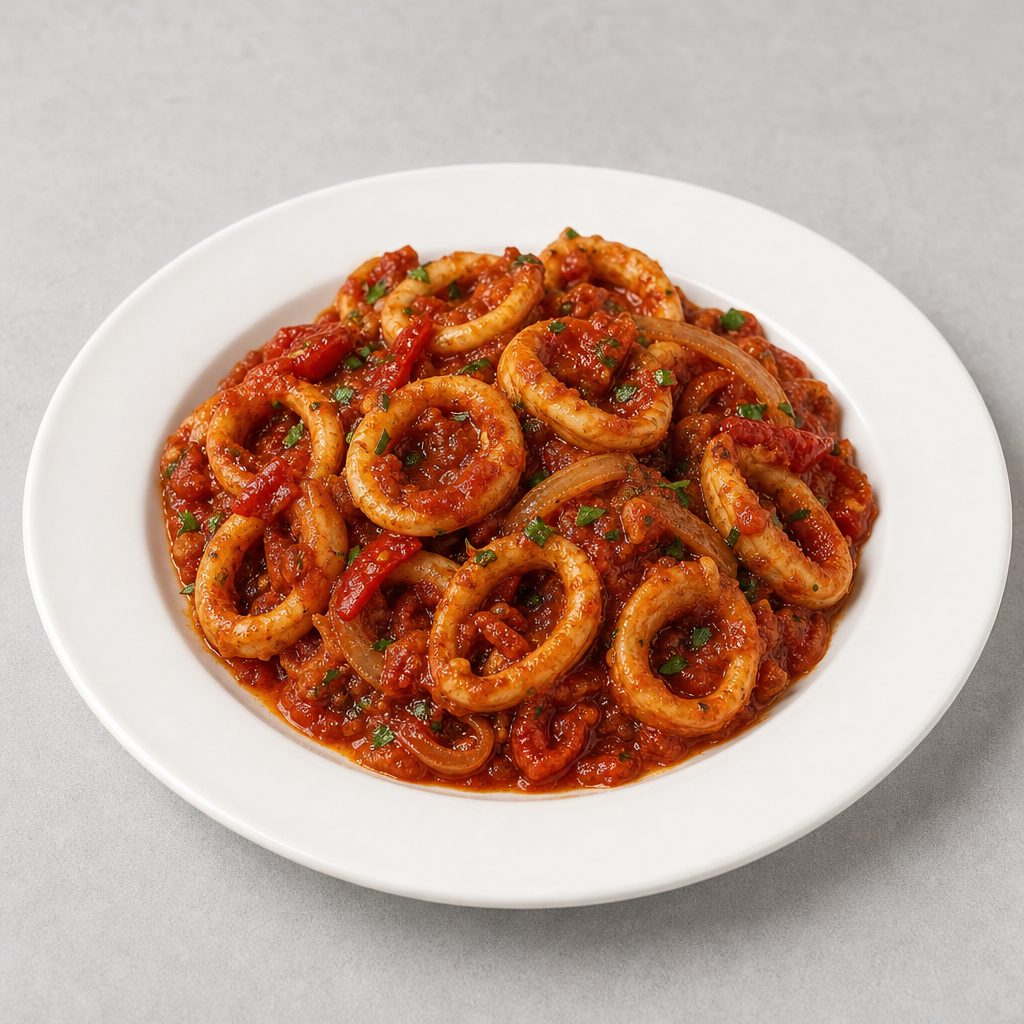 Fried Calamari Arabiatta.