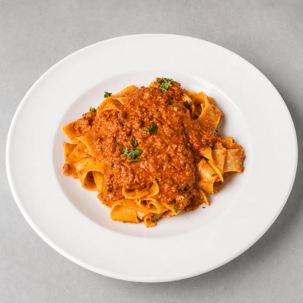 Pappardelle Bolognese.