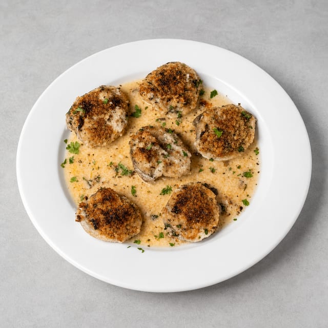 Baked Clams Oreganata.