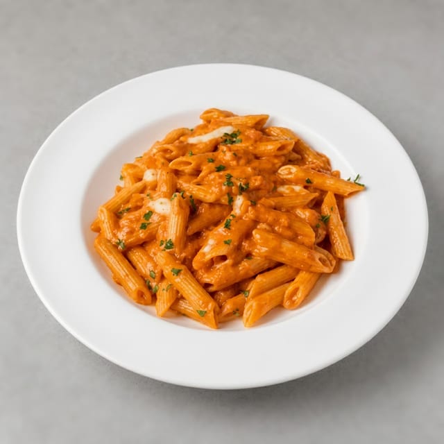Penne, Tomato & Basil with Fresh Mozzarella.