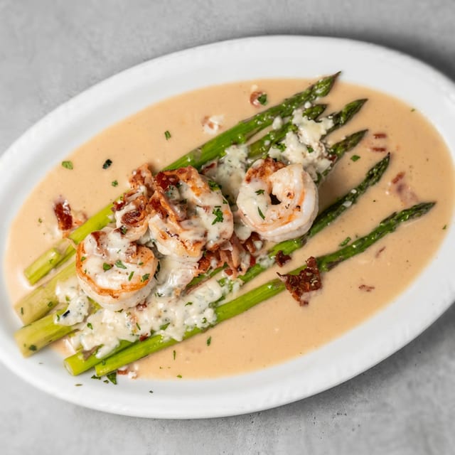 Shrimp, Bacon & Gorgonzola.